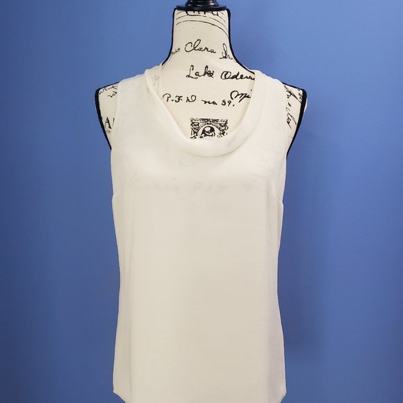 Banana Republic Size 6 Cream Sleeveless Shell Top - Picture 1 of 4